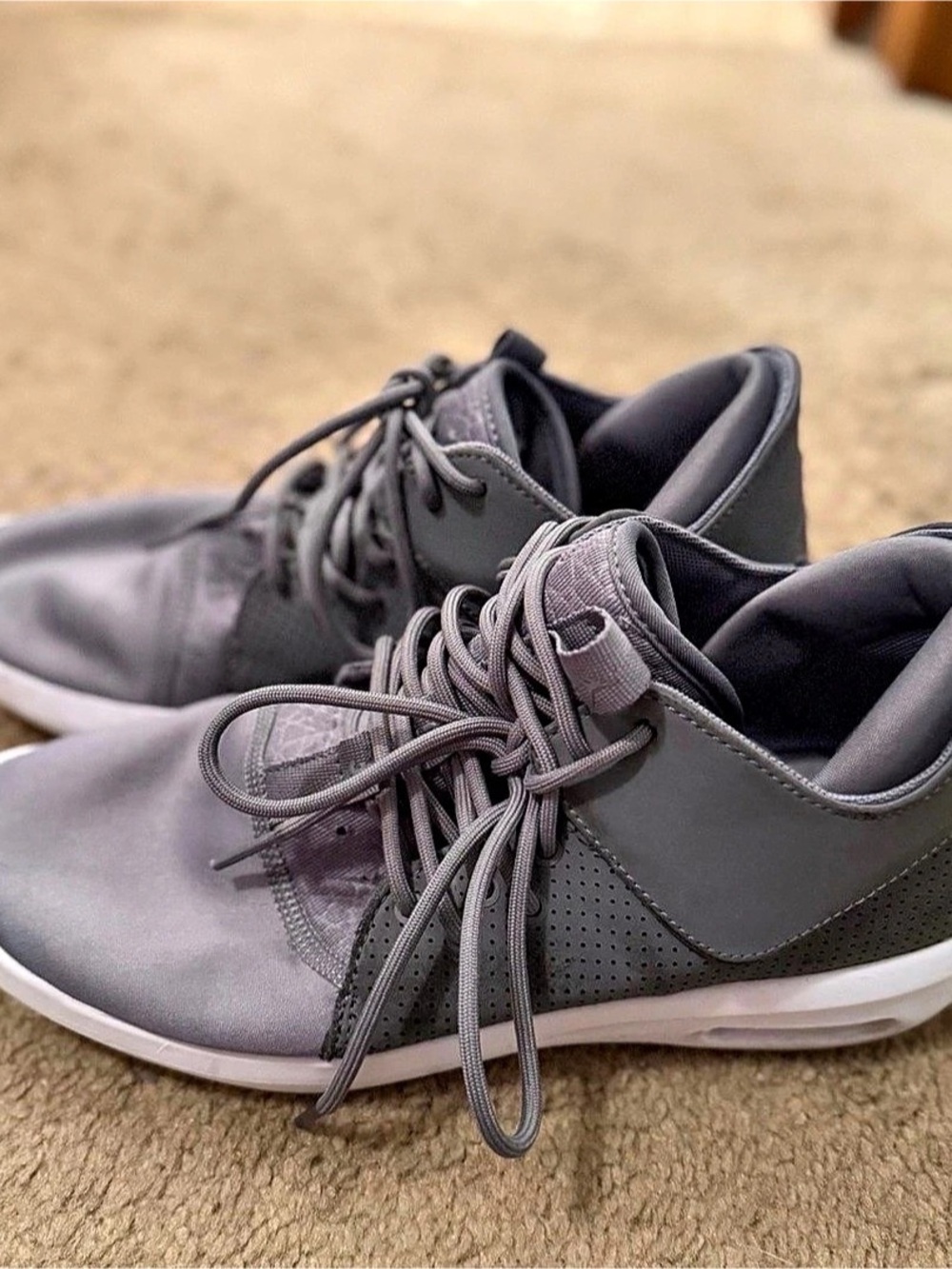 Jordan Flight Luxe Cool Grey Gray & White Athletic Shoes